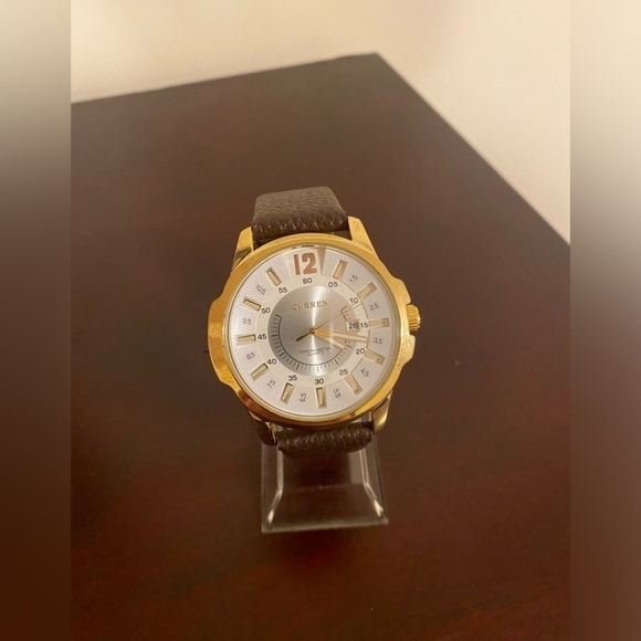 Brand new white Luxury Gold men’s Curren fashion watch - Picture 4 of 4